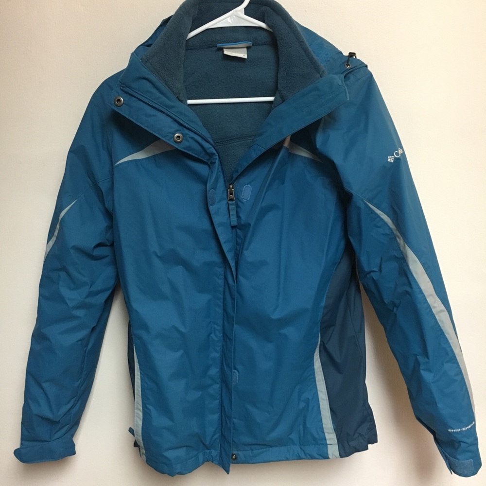 Blue Columbia jacket with removable insert